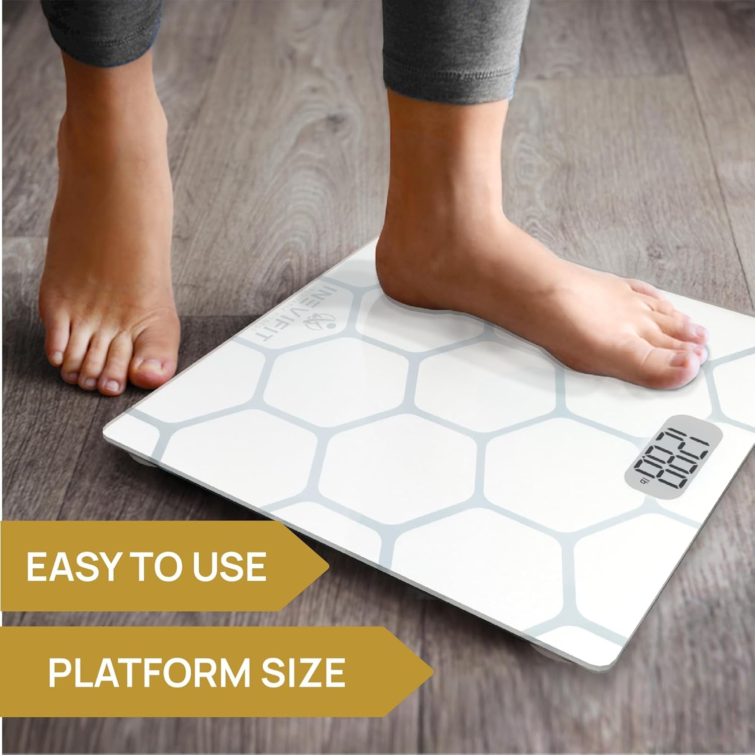 Bathroom Scale, Highly Accurate Digital Bathroom Body Scale, Measures Weight up to 400 Lbs. Includes Batteries