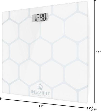 Bathroom Scale, Highly Accurate Digital Bathroom Body Scale, Measures Weight up to 400 Lbs. Includes Batteries